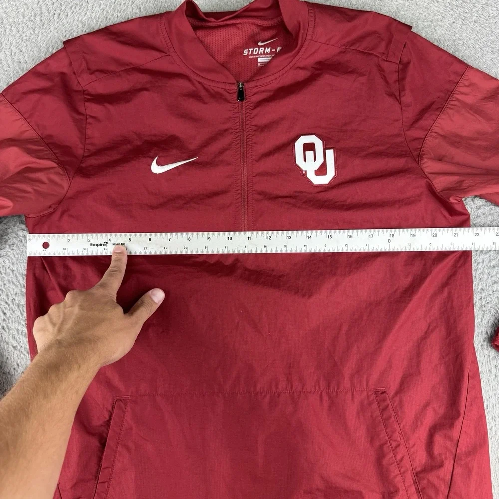 Nike OU Sooners STORM FIT 1/4 Zip Pullover Windbreaker Men's Size Medium